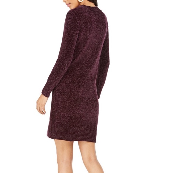 BRAND NEW Nine West  CHENILLE V-Neck Sweater Dress - Picture 2 of 6